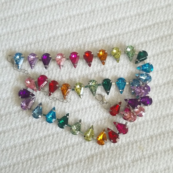 Rainbow Tennis Necklace - Picture 7 of 9